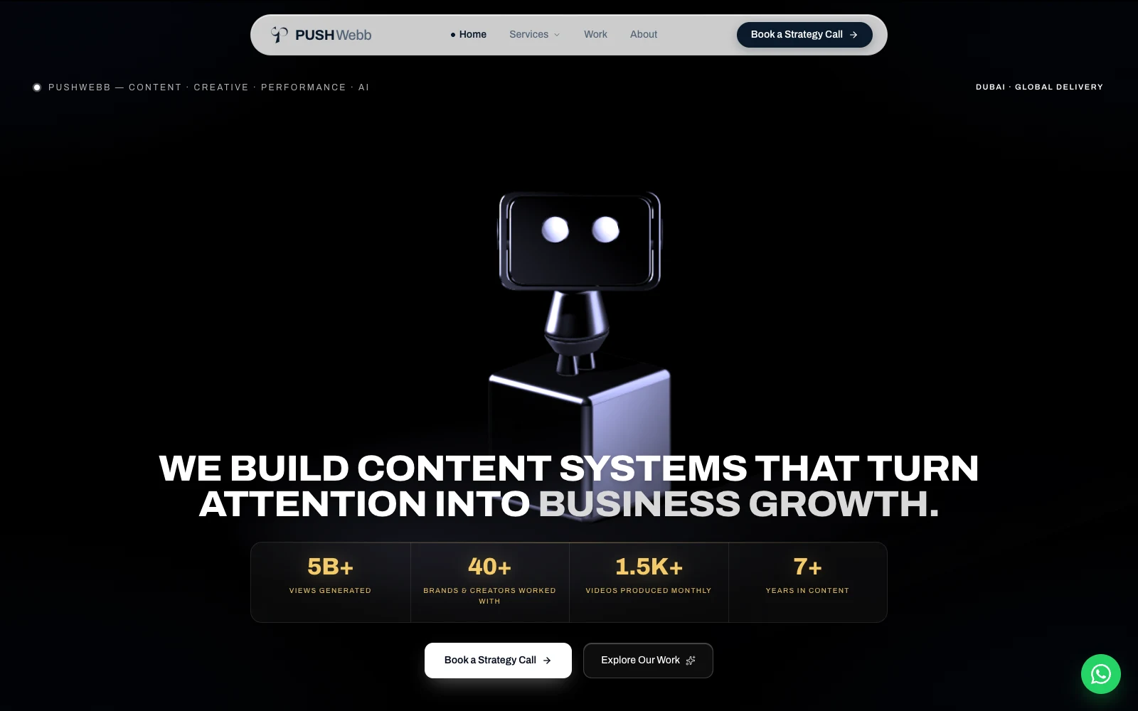 The PUSHWebb website